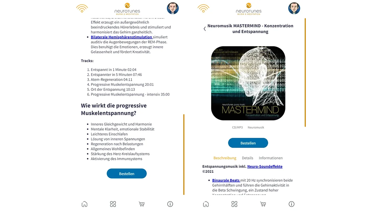 neurotunes app screenshot
